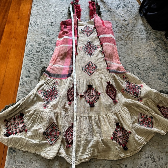 SOLD Zara Woman Embroidered Tassel Boho Maxi Dress – Size M - Picture 13 of 16